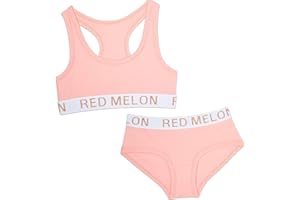 Metzuyan Girls Crop Top Bra Knickers Brief Set Non-Padded Bralette Cotton Rich Training