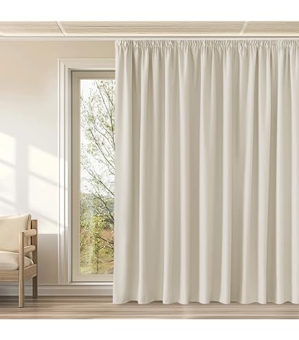PONY DANCE Deurgordijn Met Telescoopstang - Verduisteringsgordijn Grijs 200x150 Cm, Zonder Boren