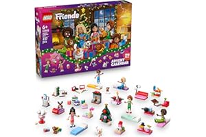 LEGO Friends Calendario de Adviento 2025 para Niñas de 6+ Años - Juguete para la Cuenta Atrás de Navidad con 24 Sorpresas Inc. 5 Mini Muñecas, 5 Figuras de Animales y Accesorios Adorables 42668