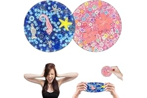 LOUUUOU 2 Pcs Picky Pad Reusable Sensory, Skin Picking Fidget Toys, Pick Pad for Kids Teenager Sensory Skin Picking Toys for Relieve Stress and Anxiety Easy to Carry Clean( 6 cm)