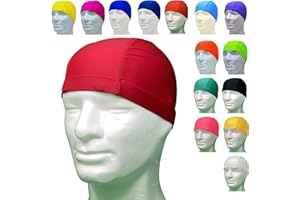 AQASKIN Casque Noto professionnel en Lycra anti-allergique, sans latex ni silicone - CONTI QUANTITÁ Bonnet Piscine Unisexe, Aquagym pour adultes et Jeunesse. Pack de 20-40-100-200-400 pièces.