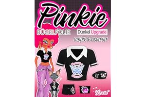 Lovein Transferpapier 10XA4+1A3 Silikonpapier Laser/Inkjet Bügelfolie für dunkle T-Shirts, bedruckbares Transfer-Vinyl zum Aufbügeln (D-Pinkie-3-3.0-10)