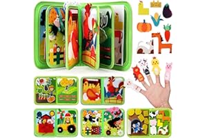 LAISLLA Busy Board od 1 roku, Busy Book dla dzieci, prezent urodzinowy, Montessori Busy Board z miękkiej książki filcowej do wczesnej edukacji, Busy Book do zabawek Montessori od 1, 2, 3 lat