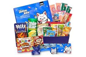 IKOU - OKASHI Überraschungs-Box: Japanische Süssigkeiten und Snacks in der coolen IKOU Allstars Box! Geballte Vielfalt, inkl. Origami, Sticker & Broschüre. Schokolade, Chips & Bonbons & mehr!