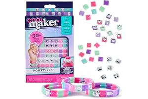 Cool MAKER - POPSTYLE EXPANSION PACK - Kit para Hacer Pulseras - Más de 50 Cuentas con Gemas y 3 Brazaletes de la Amistad - 6068666 - Cuentas para Pulseras - Juguetes Niñas 7 Años +