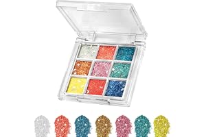 AOOSA 9 färger festival glitter ansikte, kropp glitter gel, hantverk glitter