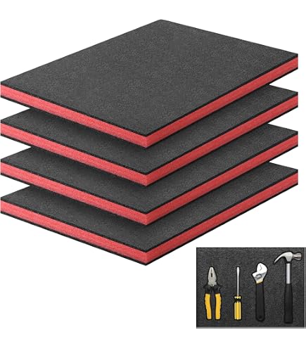 Lot De 2 Mousses Prédécoupées Noires 405x305x50mm - Protection Valise, Appareil Photo, Outils Et Équipement