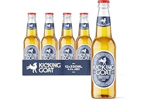 KICKING GOAT CIDER Kicking Goat Medium Dry Kent Cider 12 x 330ml Bottles – 4.4% ABV – Made From 100% Fresh Pressed Apple Juice – Vegan & Gluten Free - Fruity, Crisp & Refreshing