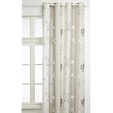 LINDER 0520/10/375FR Rideau Suédine Lourde Blanc Oeillets 145 x 260 cm
