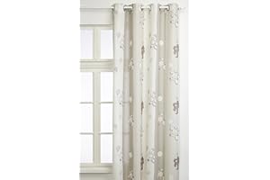 ‎LINDER LINDER 0206/20/49806/375FR Vorhang mit Ösen, für Kinder, Schafsmotiv, 135 x 260 cm, Beige