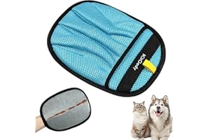 KitGody Upgraded Five-Finger Electrostatic Pet Hair Remover, Pet Hair Removal Glove for Cats & Dogs, Reusable Blue Grooming Glove for Furniture, Sofa, Carpet, Car Seat & Clothing