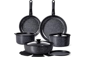 Gipp Set Di Pentole E Padelle Con Rivestimento Ceramico Antiaderente - 15Plus Pezzi Set Di Pentole Con Manici Staccabili, Atossiche, Compatibili Con Induzione, Forno E Lavastoviglie