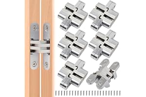 behone 180° ukryty zawias ze stopu cynku, niewidoczny zawias kuchenny, do montażu powierzchniowego, do mebli, ukryty zawias do drzwi szafki ze śrubami, do szafek kuchennych, szaf, drzwi