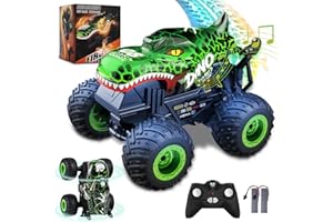 IEEILULU Macchina Telecomandata, Monster Truck con Luce LED, Camion RC All Terrain, Auto Radiocomandata RC, Telecomandato Macchinine Regalo Bambina Bambino 4 5 6 7 8 9 anni