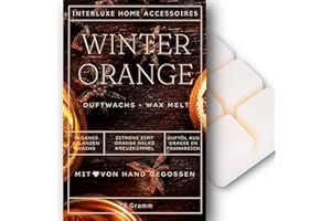 Interluxe Duftmelt Wachsmelt Duft Winter Orange Duftnote Duftrichtung angenehm duftend Waxmelt 100% pflanzlich Duftwachswürfel Wachs mit Duftöl