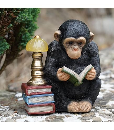 Animal Crackers Monkey sat Reading the News figurine, novelty