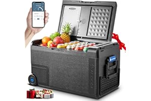 AAOBOSI Kompressor Kühlbox 38L, Kühlbox Auto -20°C bis 20°C, Robuste Kühlbox 12V 230V für Autos, Lastwagen, Boote, Wohnmobile, Camping und Angeln