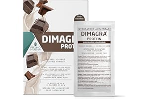 PROMOPHARMA Dimagra Protein - Integratore Proteico per Dieta Chetogenica e Controllo del Peso - Proteine in Polvere per Dimagrimento Efficace - Gusto Cioccolato - 10 buste da 22 g