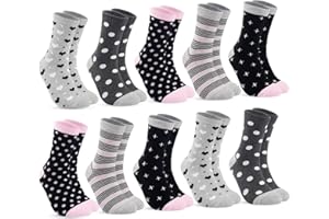 BLU NINFEE 10 par skarpet damskich 39-42/35-38, pończochy damskie, bawełniane, długie skarpety, kolorowe damskie skarpety bawełniane, w paski w kropki