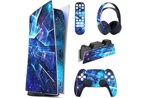playvital Multidimensional Galaxy Full Set Skin Decal for ps5 Console Digital Edition, Sticker Vinyl Decal Cover for ps5 Controller & Charging Station & Headset & Media Remote