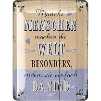 LANOLU Blechschild Entscheide Dich Für Glück 15x20cm, 9,90