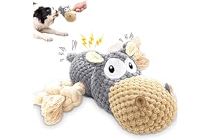 AEITPET Peluche para Perros, Juguetes para Perros Sonido, Juguete Interactivo Perro, Juguetes Perro Resistentes para Perros Pequeños Grandes