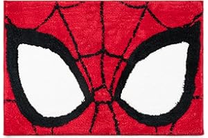 Jay Franco Marvel Spiderman - Alfombrilla de baño suave y antideslizante, 51 x 77 cm, alfombra de felpa para baño
