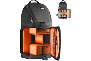 Neewer Profesjonalna torba na aparat, szlufki, plecak na aparaty DSLR i statyw na obiektyw, dodatkowe akcesoria, trwałe, wodoszczelne i odporne na rozerwanie, z wyściełaną ścianką działową