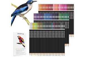 SEANTUA 72 Matite Colorate, Soft Core di Qualità, Colori Intensamente Pigmentati, Matite Colorate Professionali Art Supplies per Artisti Professionisti e Coloristi Adulti