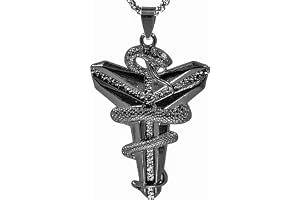 THE MEN THING Pure Stainless Steel Pendant with 24inch Chain for Men, European trending Style - Round Box Chain & Pendant for