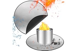 TOHONFOO 5-lagers eldstad matta 99 cm för solo spis ranger eldgrop, lätt att rengöra under grillmattor för utomhusgrill för a