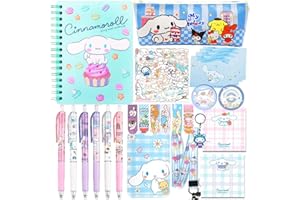 AIOSUY Papelería Kawaii,Material Escolar y Papelería,Material Escolar Niña,Suministros Escolares,Estuche Lápices,Bloc Notas,Llaveros,Pegatinas,Insignias,Tarjetas de Felicitacion,Regalo para Niñas y Niños