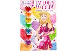 Taylor's World: Coloring and Activity Book with 7 heart-shaped stackable markers