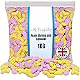 Original Banana And Shrimp Sweets - Sweets 1kg Bulk Bag - Pick & Mix Shrimps And Bananas Sweets - Retro Sweets, Hygienically Packed in UK for Parties & Sharing