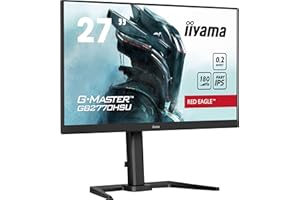 Ecran iiyama G-Master, ecran pc Gamer, GB2770HSU-B6 27" Red Eagle, Fast IPS, 1920x1080 @180Hz & 0.2ms, 300cd, Haut-parleurs, HDMI, DP, USB HUB (4x3.2), Pied reglable en Hauteur + Pivot,Black Tuner