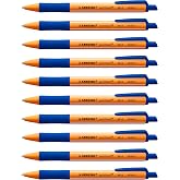 STABILO - retractable pen - pointball | Pack of 10, Blue