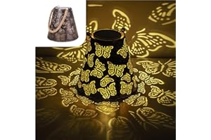 Gadgy Solar-Laterne mit Schmetterlingseffekt – orientalische, wasserfeste Laterne für Garten, Balkon & Außenbereich, ideal zur Dekoration und Beleuchtung
