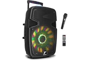 FENTON FT15JB Cassa Attiva 15" 800W BT/USB/SD/AUX-in LED Jellyball Microfono