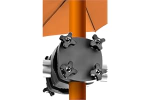 4smile Support de Parasol pour Balcon – Pied d'Échange SunnyGuy, Fixation Universelle en Noir