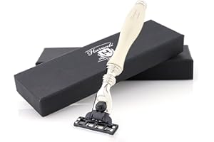 ‎HARYALI LONDON Haryali London Golarka do golenia - golarka do golenia 3-krawędziowa - elegancki i niepowtarzalny design golarki dla kobiet i mężczyzn do golenia - golarki do golenia w kolorze białym - golarki do golenia dla mężczyzn i kobiet