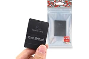 SUPER SMASH MEDIA SuperSmashMedia® - Free McBoot FMCB 1.966 PS2 Memory Card 8MB (For Sony PlayStation 2 & PS2 Slim) [Black]