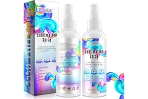 NUEDSFXO Sublimation Spray for Cotton Shirts,100ml Fabric Spray, Sublimation Coating Spray for Polyester Tshirts,Canva,T-Shirts,Cotton Fabrics,Super Adhesion,Quick Dry&High Gloss, Vibrant Colors (2PC)