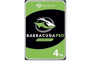 Seagate BarraCuda Pro, 4 TB, Hard Disk Interno, SATA 6 GBit/s, 3.5", 7.200 RPM, per PC Desktop, 2 Anni di Servizi Rescue (ST4000DM006)
