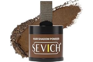 Sevich Polvo de línea capilar de 0.35 oz de gran capacidad, oculta instantáneamente la pérdida de cabello, polvo de retoque de raíces, sombra de cabello para mujeres y hombres, adelgazamiento de