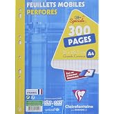 Clairefontaine, 17551C, Loose Leaf Perforated, A4 (21 x 29.7 cm), 300 pages, Inside: Large Square, White Clairefontaine Paper