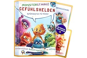 55 Gefühlskarten für Kinder - Entdecke Monsterstarke Gefühle mit den Gefühlshelden - Gefühlsmonster Karten Spiel bringt EIN gutes Gefühl - Emotionskarten für Kinder zur Stärkung von Selbstregulation