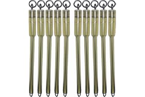 NewShot 10Pcs,Fishing PVA Bag Stems, Wire Connector Swivels Solid Bag Leaders Carp Fishing Rigs Terminal Tackle
