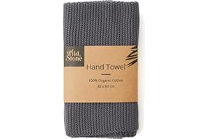 Wild & Stone | Asciugamano da cucina in cotone biologico | Perfetto per la casa | Asciugamani ecologici (Grigio Ardesia)