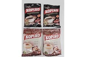 Dulces de café Kopiko | caramelos | Coffee Candy Classic (71 g x 2) + Cappuccino (71 g x 2)