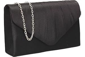 SwankySwans Chantel Womens Satin Party Prom Wedding Evening Clutch Bag Purse